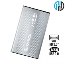 Case Gaveta Externa para HD Sata 2.5 USB 2.0 Hoopson CHD-002 Alumínio Prata